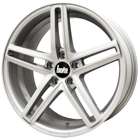 NEW 19  BOLA B3 CONCAVED ALLOY WHEELS IN SILVER  WIDER 9 5  REAR 42 45